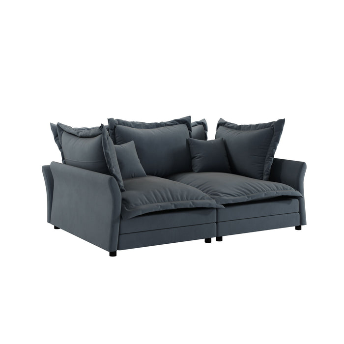 Modern Comfy Upholstered Sofa Cloud Couch, Deep Seat Couches With Multiple Large Soft Pillows