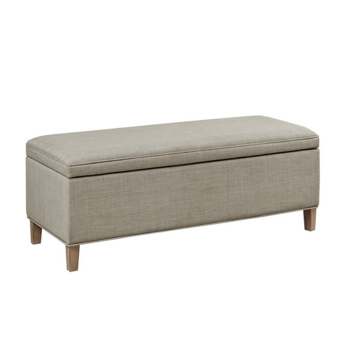 Caymus - Rectangular Soft Close Storage Bench - Light Gray