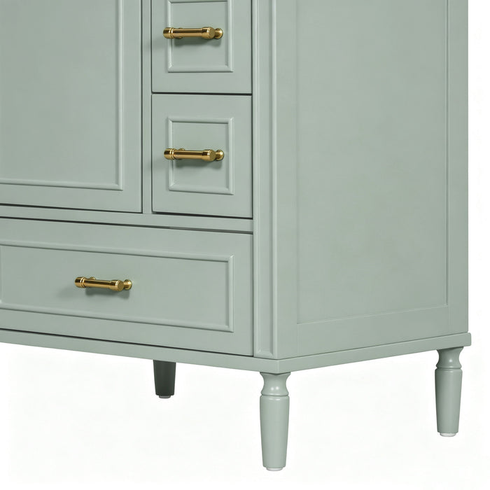 Modern Bathroom Vanity With Sink, Soft Close Doors, 3 Drawers