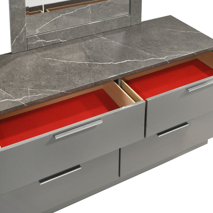 Elara - Dresser With Spacious Drawers - Gray