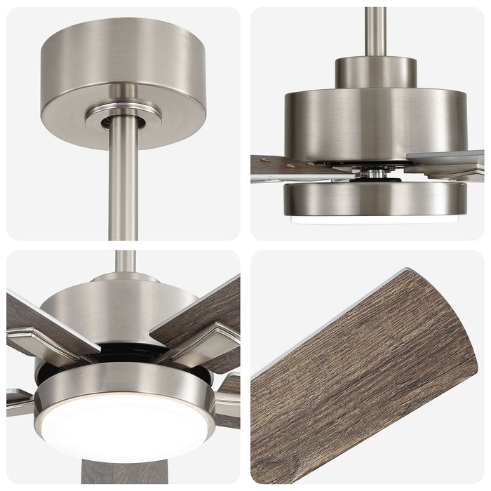 Reversible DC Motor Ceiling Fan With Dimmable LED Light For Living Room