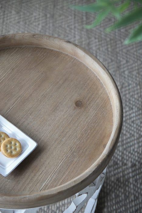 Stylish Rustic Round Wooden Table