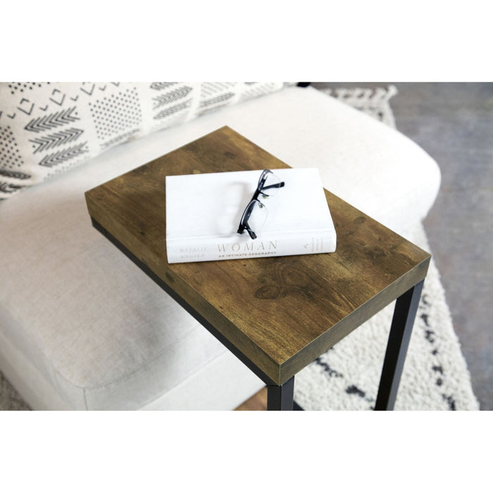 Snack Table With Industrial Base