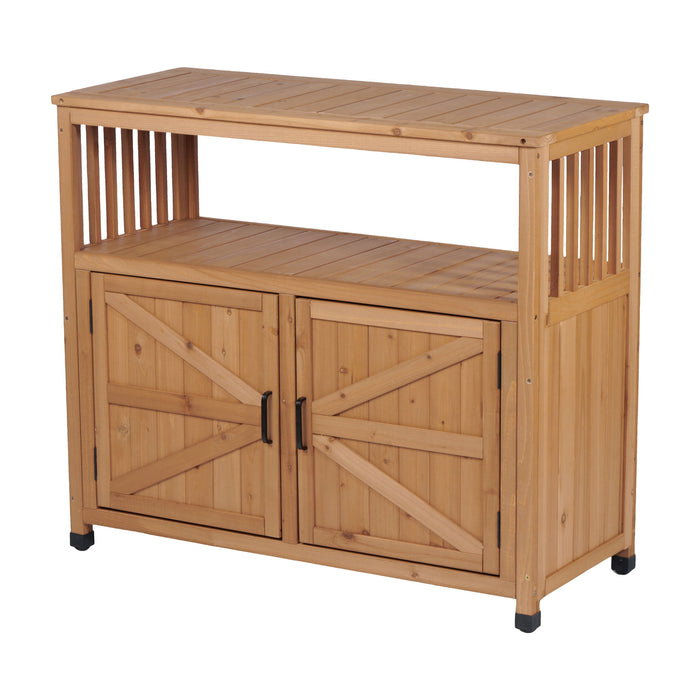 Patio Bar Table Set With Storage