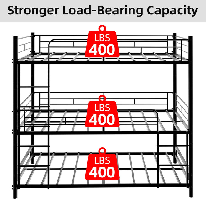 Triple Frame Bed With Built In Ladder