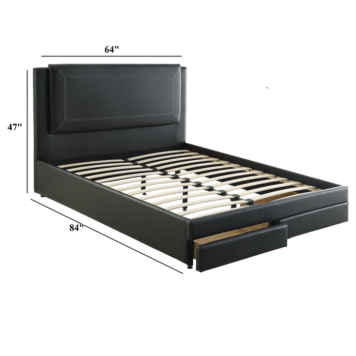 Modern Bed With Storage Drawers