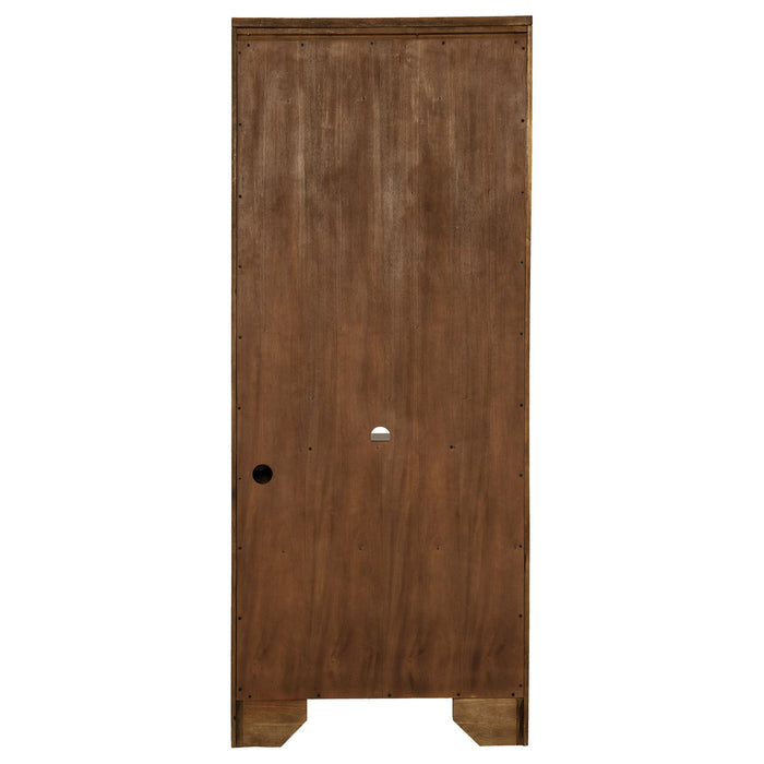 Stigham - Bookcase With 2 Door Cabinet, Adjustable Shelves, Cable Management - Oak