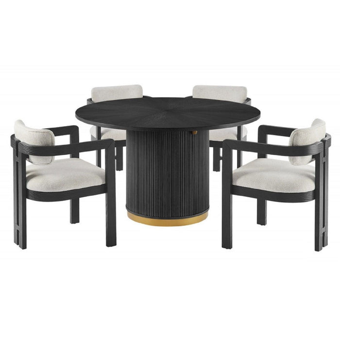 Upholstered Dining Armchair - Black