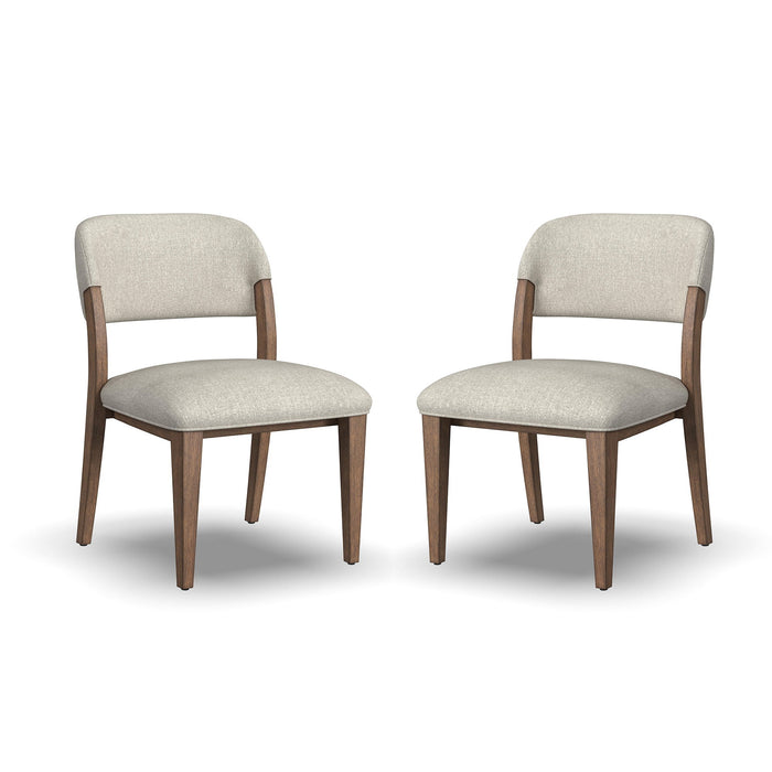 Lyra - Upholstered Barrel Chairs (Set of 2) - Pearl Silver