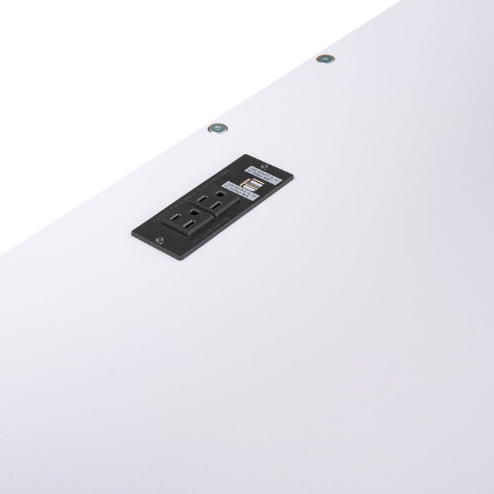 Loft Bed With Desk, Cabinets, Drawers, Charging Station And Bedside Tray