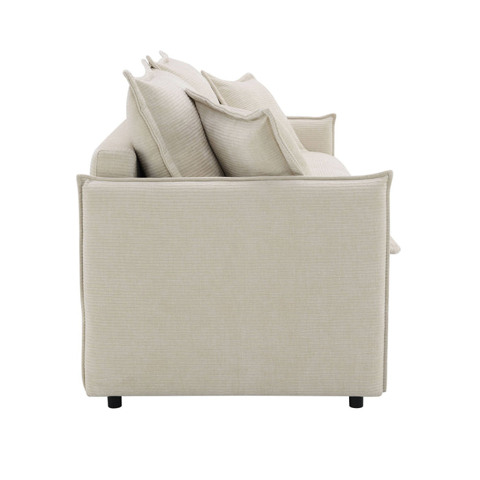 Elisea - Sleeper Sectional Sofa With 2 Toss Pillows - Beige