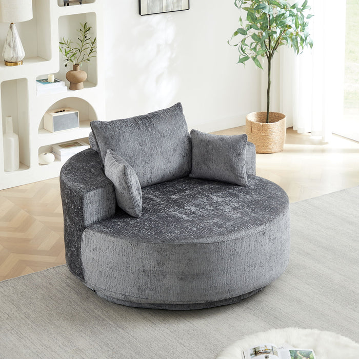 Swivel Chair With Rotating Base For Living Room