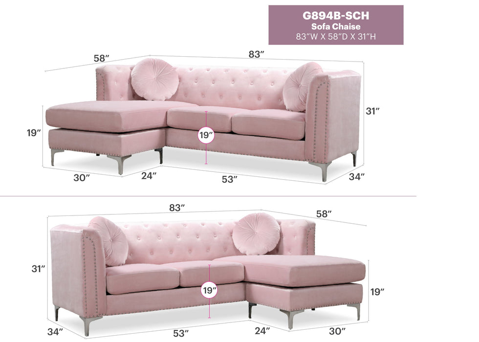 Pompano - Micro Suede Sofa Chaise