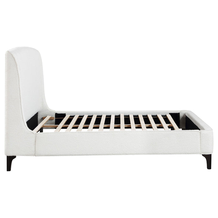 Theodore - Eastern King Wingback Bed - Ivory
