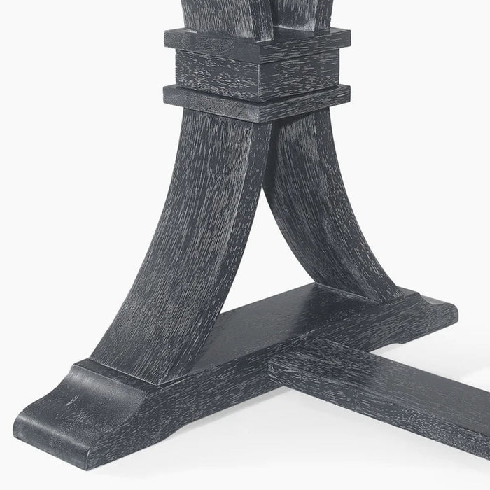 Devingo - Extendable Dining Table Rustic Style - Gray