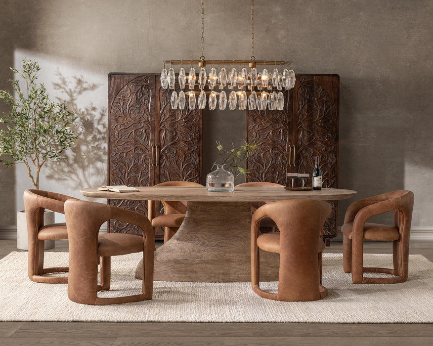 Amra - 94" Dining Table - Sandstone Greige