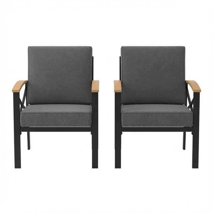 Outdoor Patio Armchair, All Weather (Set of 2)