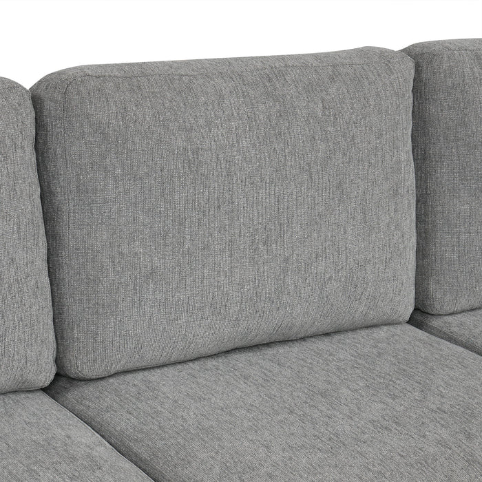 Modern U-Shaped Sectional Sofa Convertible Pull-Out Sofa Bed With USB Ports And Cup Holders