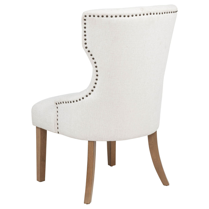 Tufted Dining Chair With Button Tufting And Nailhead Trim