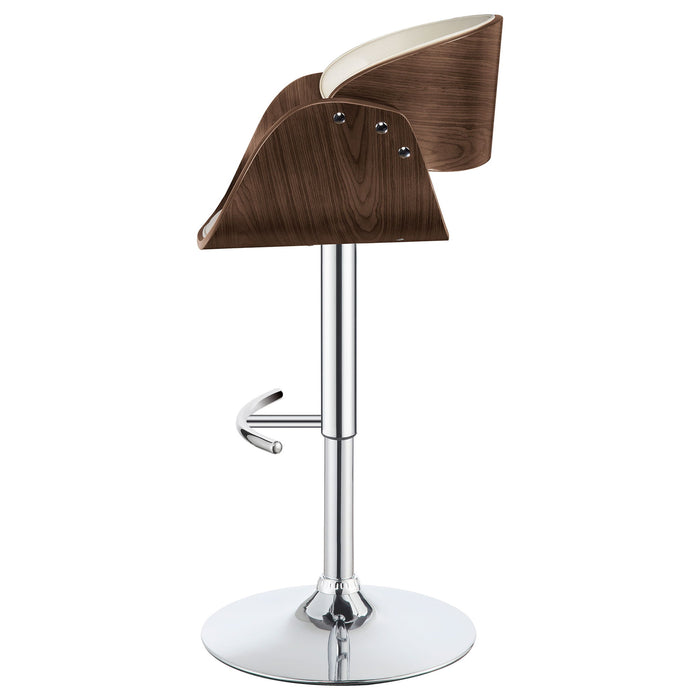 Ergonomic Adjustable Bar Stool - Ivory