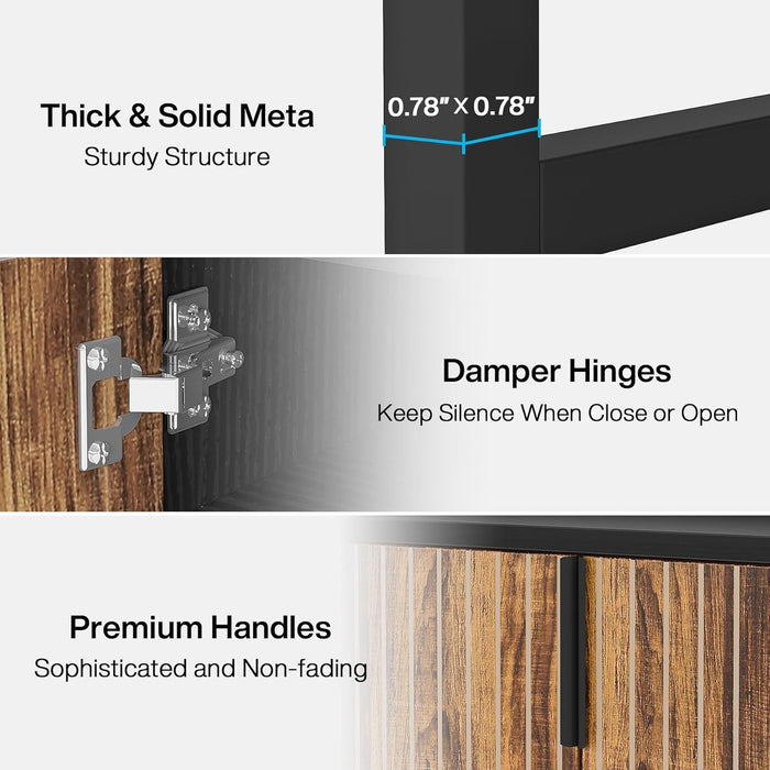 5 Tier Shoe Cabinet With Doors, Compact Entryway Storage Organizer