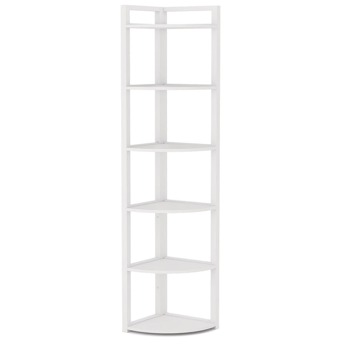 Tall 6 Tier Corner Bookshelf For Living Room