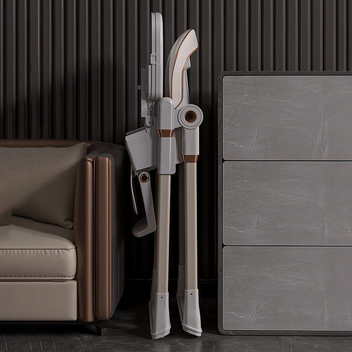 Adjustable Baby High Chair 0-6 Years, Portable Infant Feeding Seat With Safety Belt, Silent Lockable Wheels