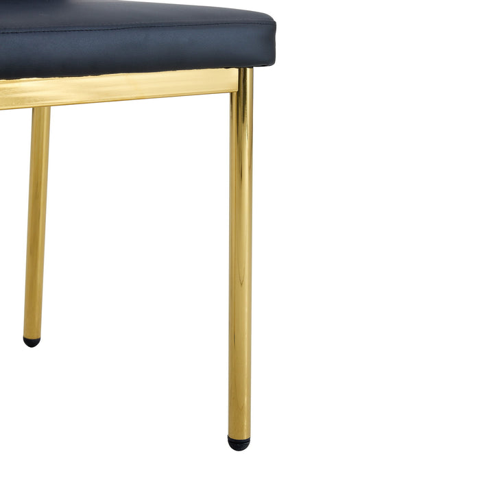 Luxury Simple Chair With Metal Gold Leg