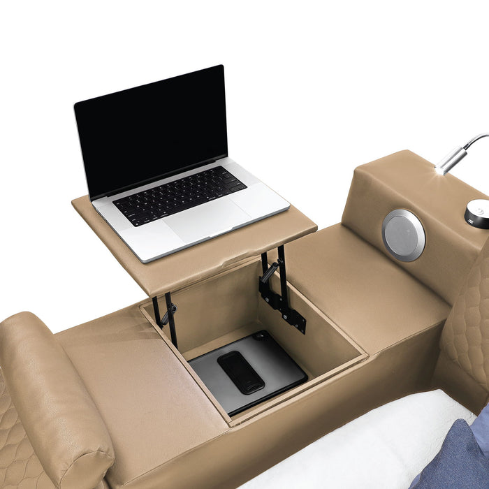 Zoya - Smart Multifunctional Bed, Built In Bluetooth Speakers, USB Charging