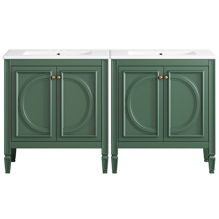 Bathroom Vanity With Sink With 2 Doors And Adjustable Shelf