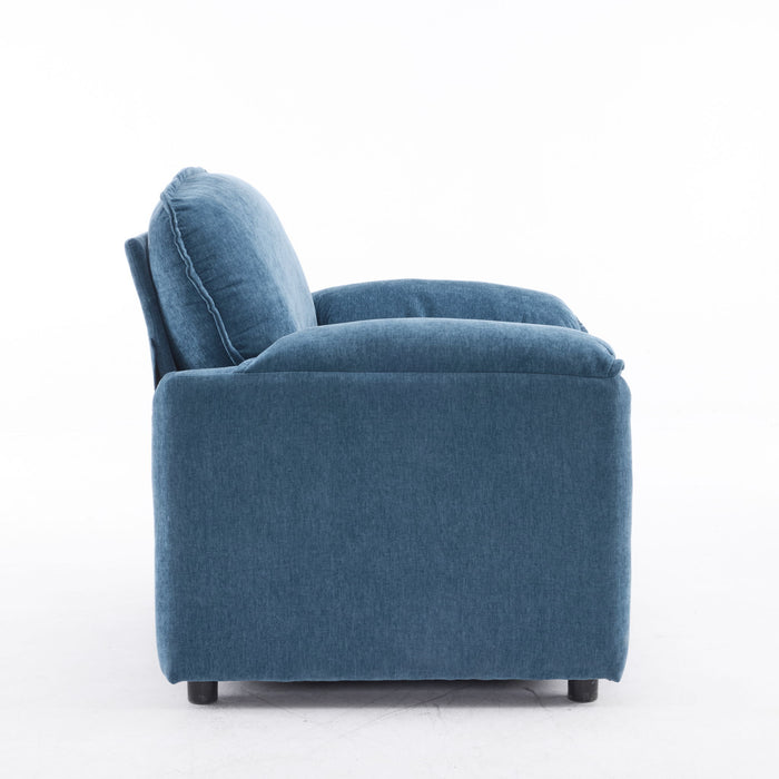 Oversized Reading Armchair With Thick Cushions, High Back Support