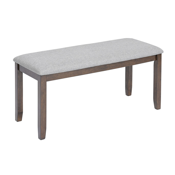 6 Pieces Kitchen Dining Set, Rectangular Wooden Dining Table With 4 Chairs And A Bench