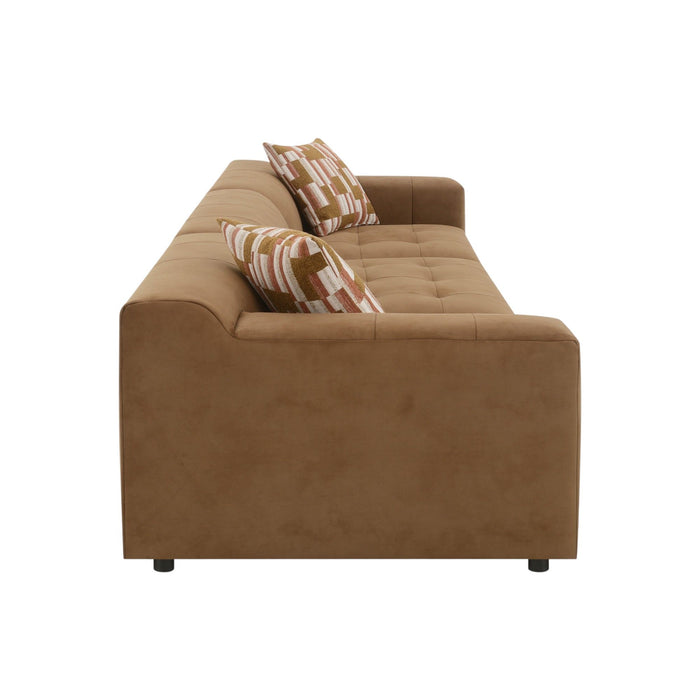 Modular Sofa Set With 2 Matching Toss Pillows - Chocolate