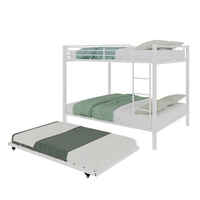 Bunk Bed For Kids, Convertible Frame With Ladders & Guardrail