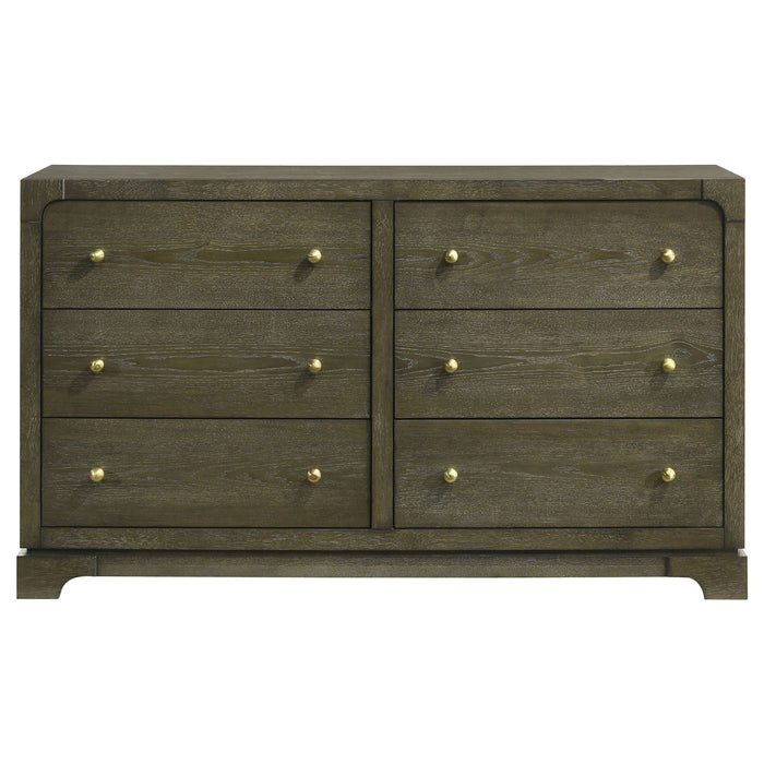 Sundance - 6 Drawer Dresser Cabinet - Dark Brown