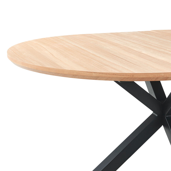 Extendable Round Dining Table - Oak