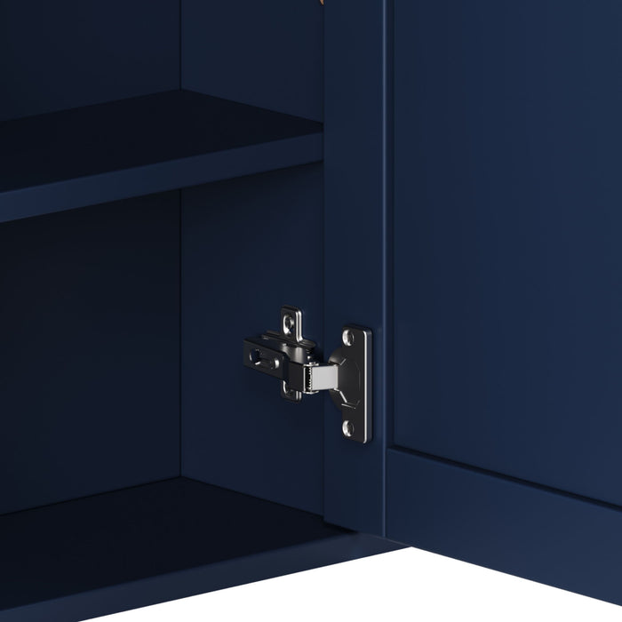 Bathroom Wall Storage Cabinet With Mirror And Adjustable Shelf, 6 Open Shelves