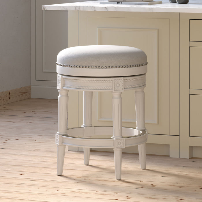 Rustic Elegance Backless Swivel Stool