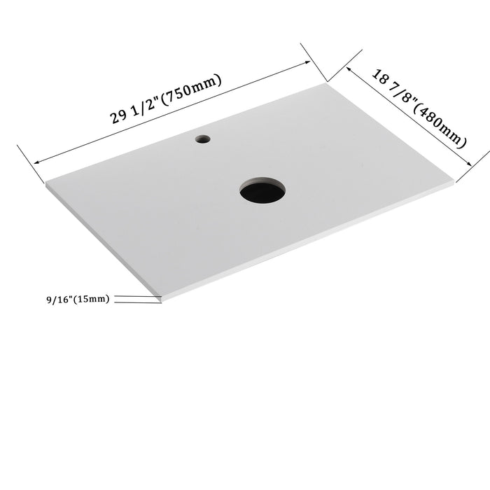 Wall Mounted Bathroom Vanity With Art Sink & 1 Soft Close Drawer