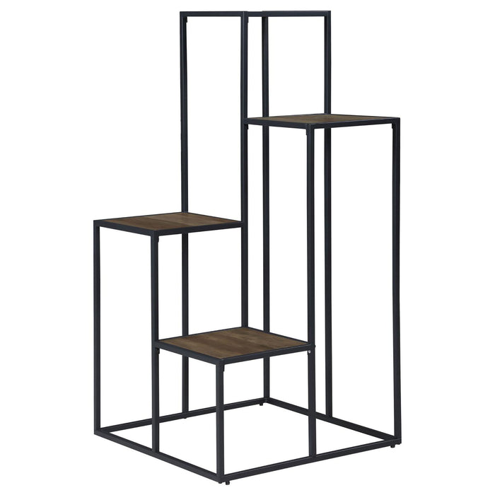 4 Tier Display Shelves - Black