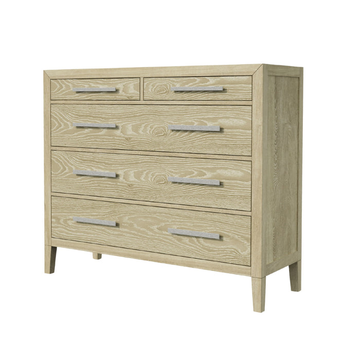 Adeline - 5 Drawers Chest - Natural Wood Wash