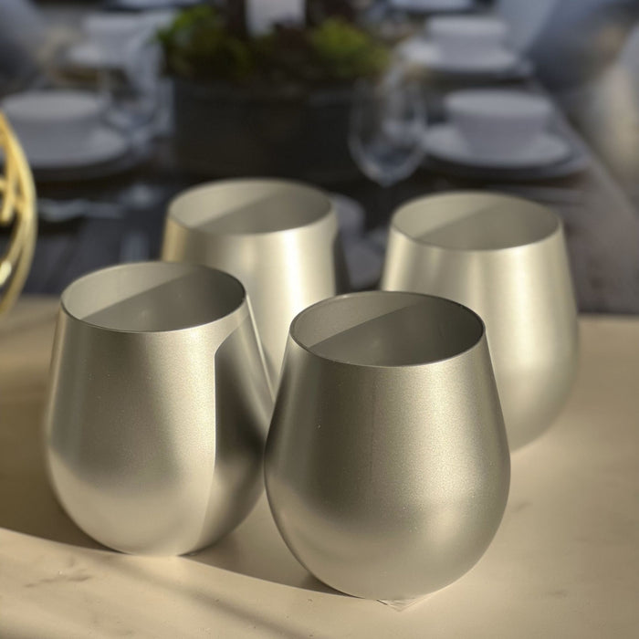 Leadingware Plastic Wine Glasses (Set of 4)