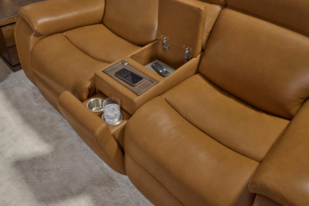 Ziggy - Power Reclining Loveseat With Console, Power Headrest, Lumbar, Heat & Massage