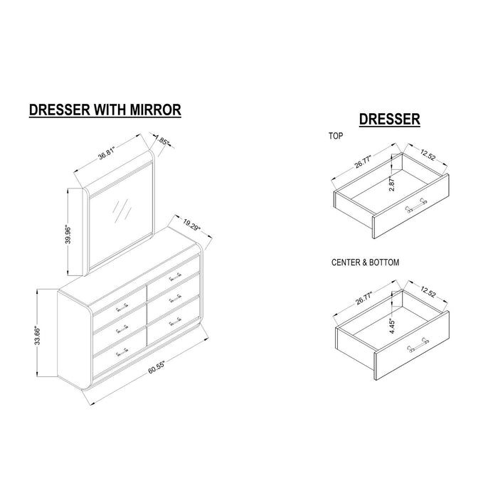 Gigi - Mirror With LED Lights, Large Scale Design For Dressers - Gold