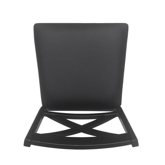 Farmhouse Style Counter Height Chair With Upholstered Seat