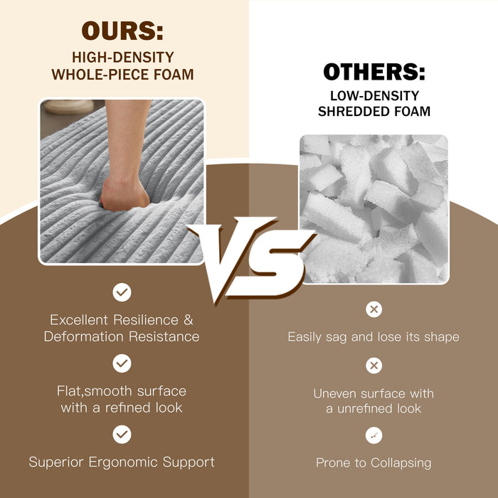 Floor Sofa With 2 Pillows, Convertible Twin Size Mattress For Living Room