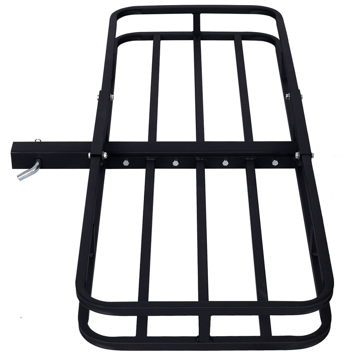 Heavy Duty Steel Hitch Mount Cargo Carrier Rack For SUV, Truck, Car With 2" Receiver - Black