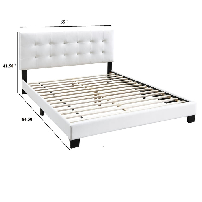 Contemporary Style Bed, Rectangle Headboard