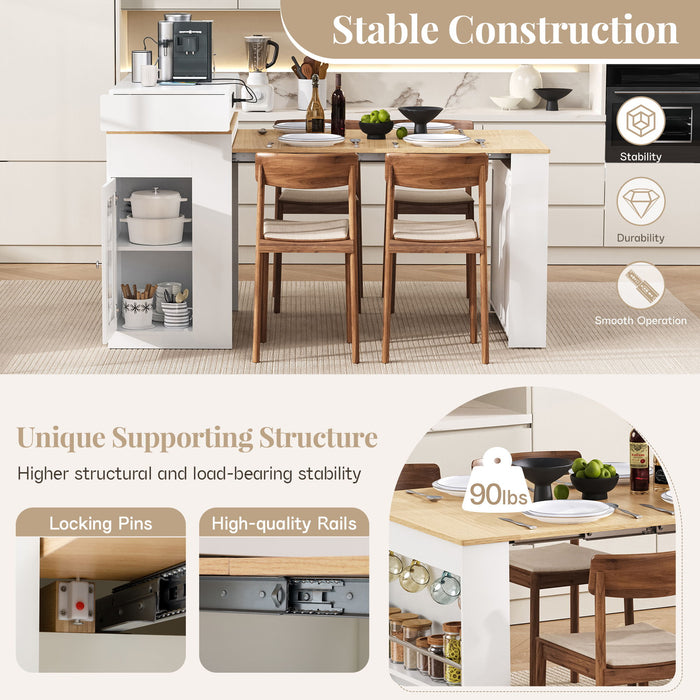 Extendable Dining Table With Folding Top