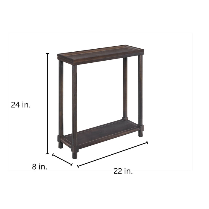 Narrow Side End Tables With Shelf (Set of 2)
